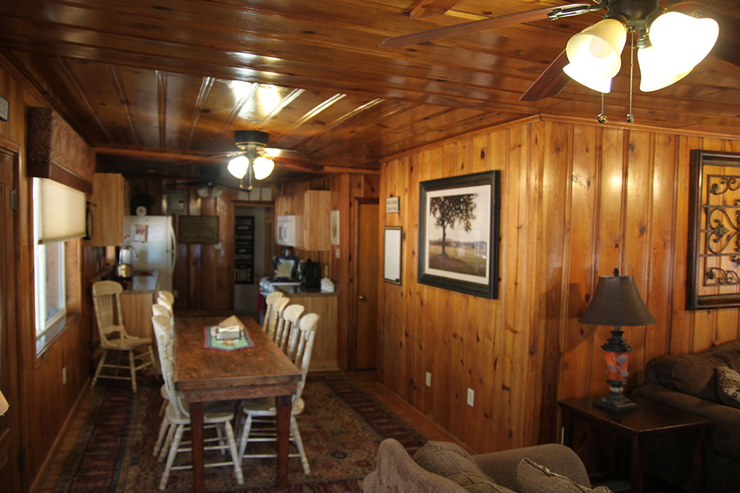 Family room to dining and kitchen